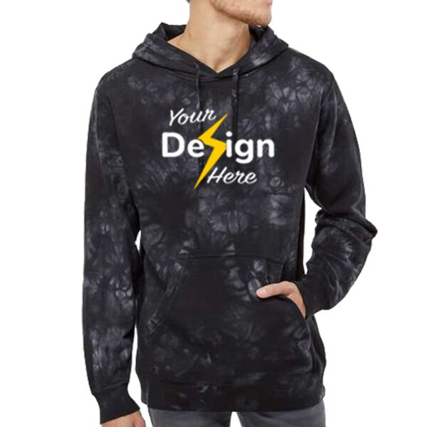 Unisex Midweight Tie-Dyed Hooded Sweatshirt Thumbnail