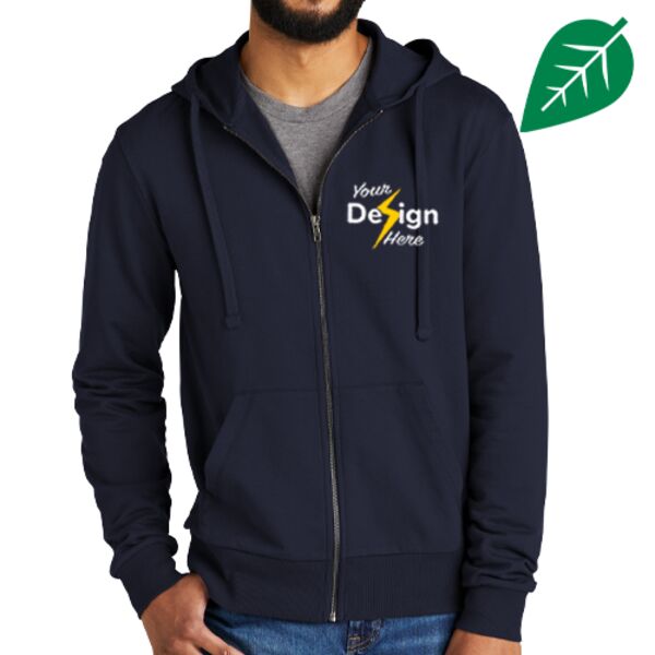 Unisex Organic French Terry Full Zip Hoodie Thumbnail